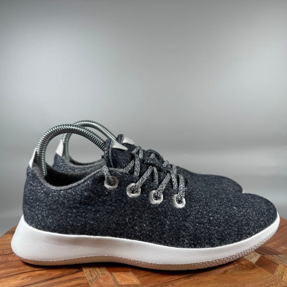 Allbirds Womens Wool Runners Charcoal Grey White Sneakers‎ Size 7